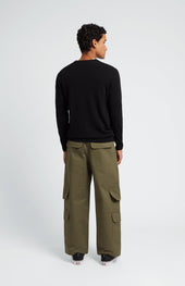 V Neck Cashmere Jumper In Black