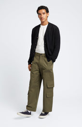 V Neck Cashmere Cardigan In Black
