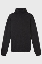 Cashmere Roll Neck Jumper In Grey