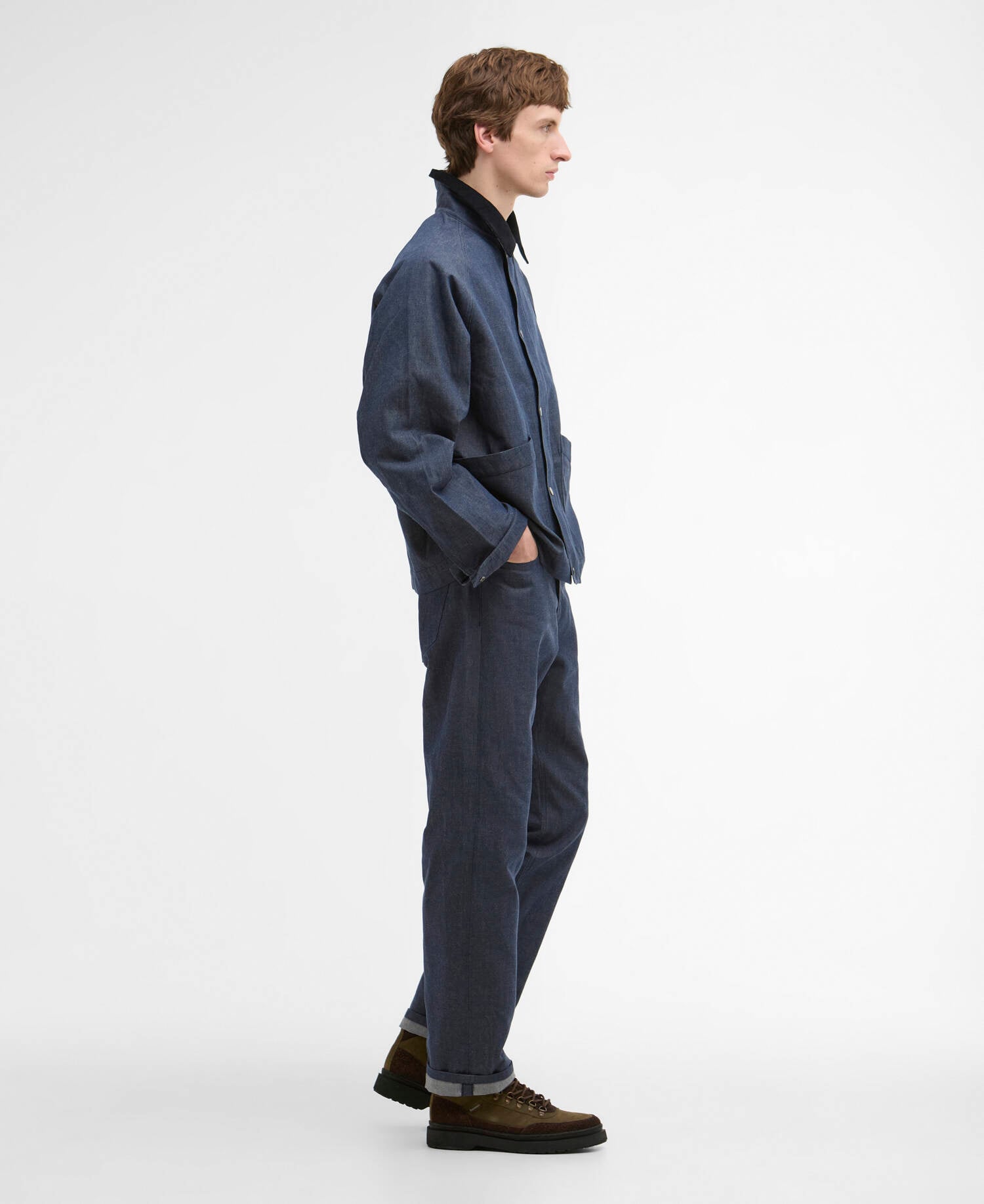 Barbour X Arket Ocean Waxed Denim Loose Jeans