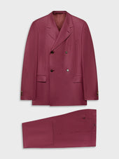 Abito Doppiopetto In Cashmere E Seta Bordeaux