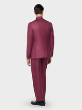 Abito Doppiopetto In Cashmere E Seta Bordeaux