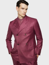 Abito Doppiopetto In Cashmere E Seta Bordeaux