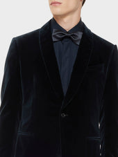 Giacca Da Sera Manon In Velluto Blu Notte