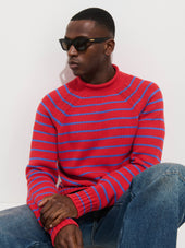 Alex Striped Rollneck In Cotton