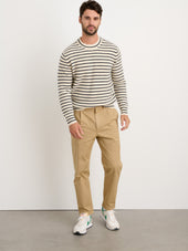 Jordan Striped Sweeter in Washed Cashmere