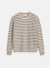 Jordan Striped Sweeter in Washed Cashmere