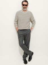 Jordan Striped Sweeter in Washed Cashmere