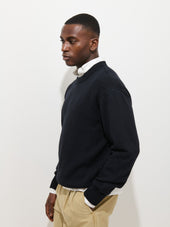 Gabriel Crewneck Sweater In Cotton Linen