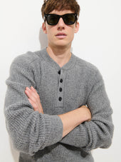 Waffle Henley In Cashmere
