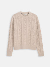 Aaron Cable Sweater in Cotton