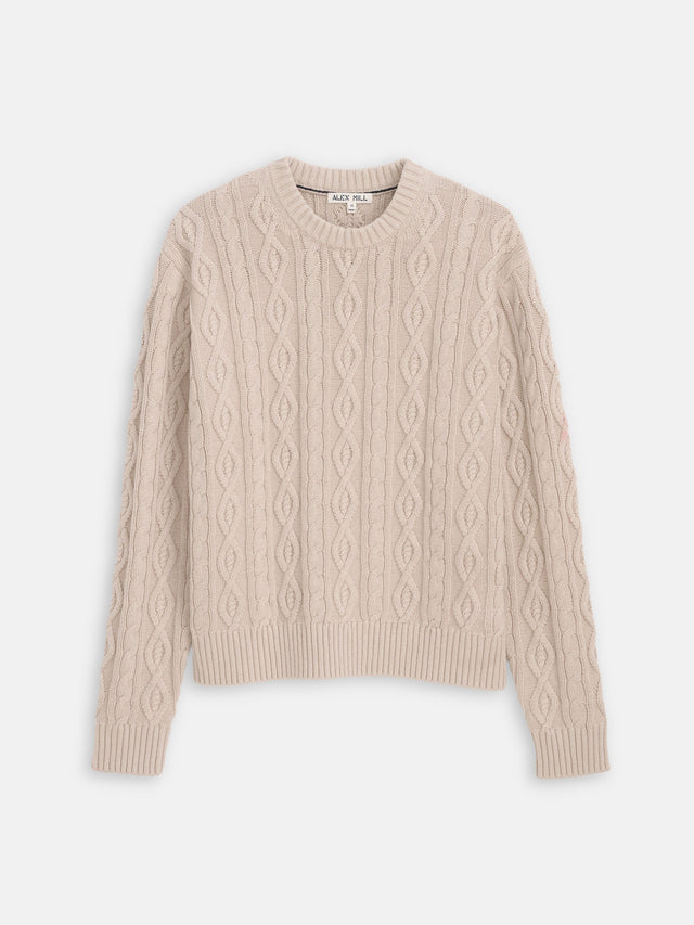 Aaron Cable Sweater in Cotton