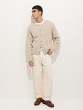 Aaron Cardigan In Cotton Linen