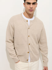 Aaron Cardigan In Cotton Linen
