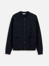 Aaron Marled Cardigan In Cotton Linen