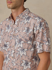 Short-Sleeve Breeze Shirt - Cloud Rust Lotus