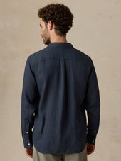 Sunwashed Linen Shirt - Navy Bay