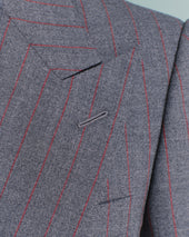 Grey and Red Pinstripe Heritage Jacket