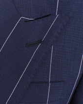 Broad Navy Stripe Classic Trousers