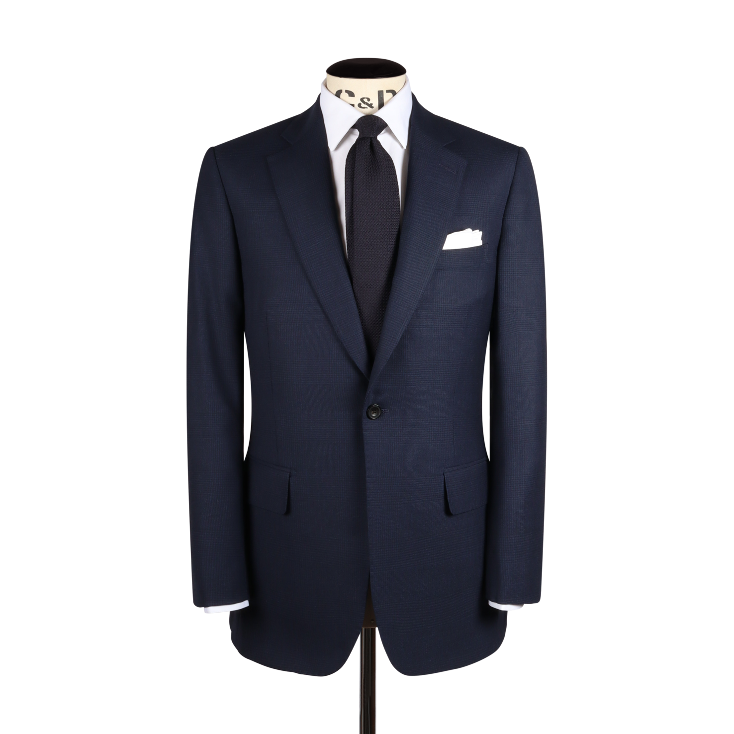 Single Breasted Notch Suit In Glen Check Wool