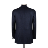 Single Breasted Peak Lapel Jacket In Silk Herringbone
