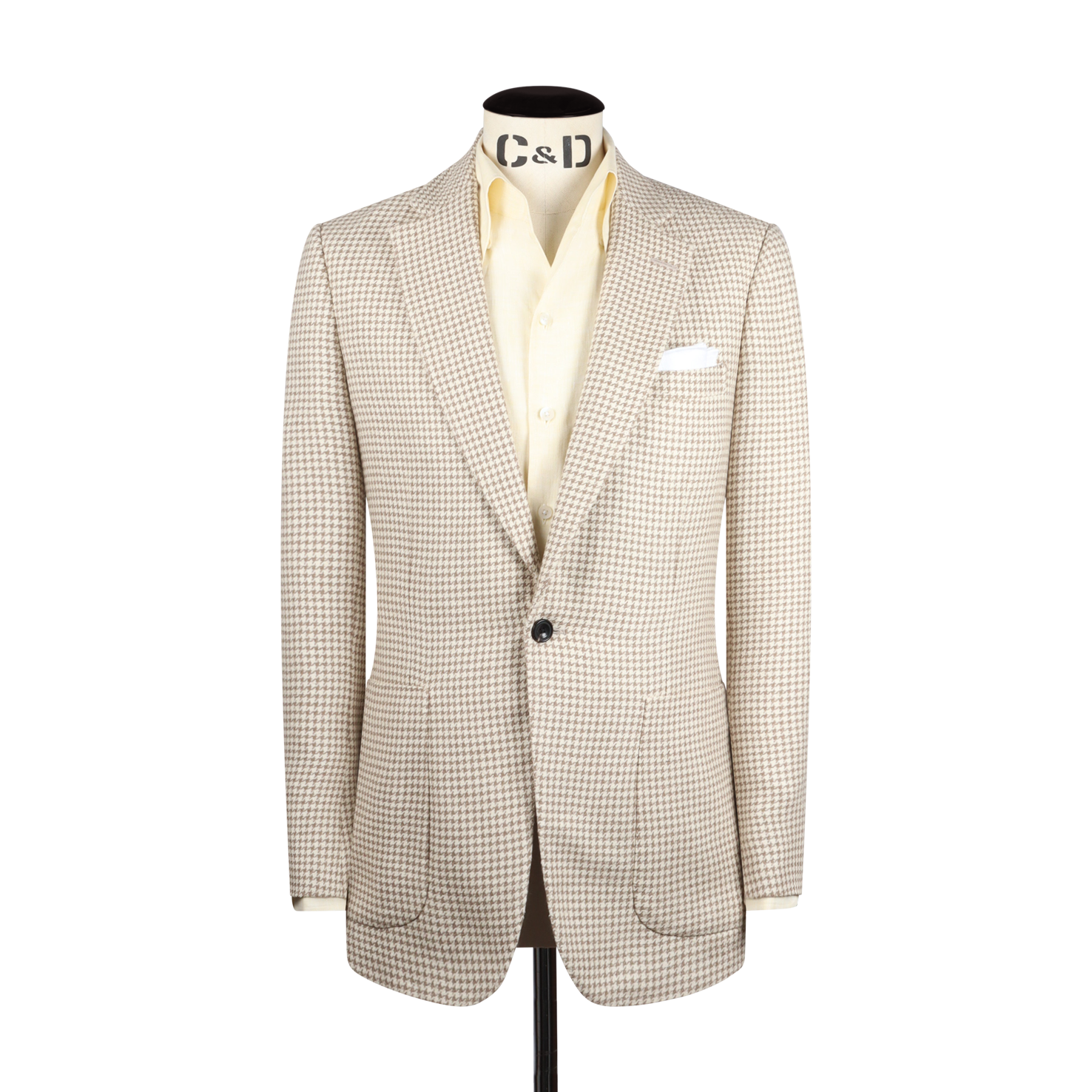 Single Breasted Notch Jacket In Houndstooth