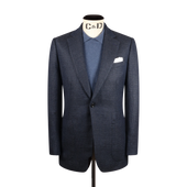 Single Breasted Notch Jacket in Marine Glen Check