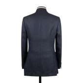 Single Breasted Notch Jacket In Marine Glen Check