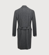 Manteaux Crois En Laine Gris Motif Chevrons