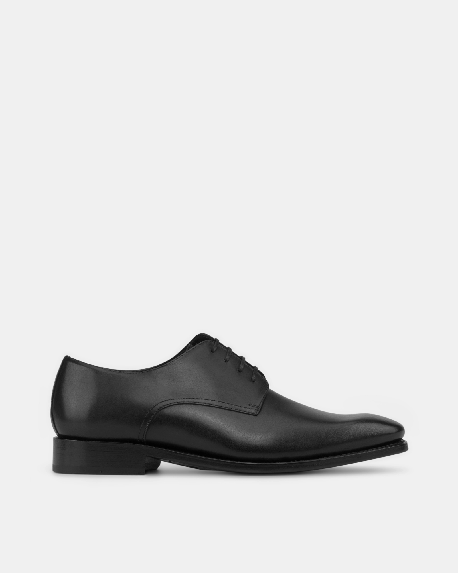 Marco Black Derby with Half-Rubber Soles - 722