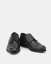 Marco Black Derby with Half-Rubber Soles - 722