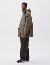 Stand Collar Parka Waxed Cotton Kelp