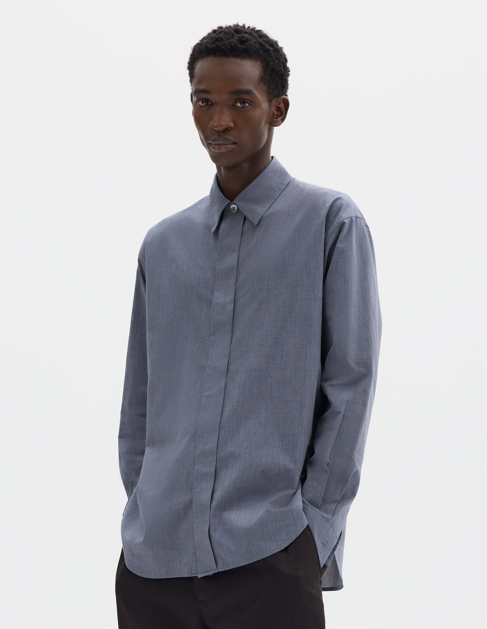 Minimal Dress Shirt Fine Cotton End On End