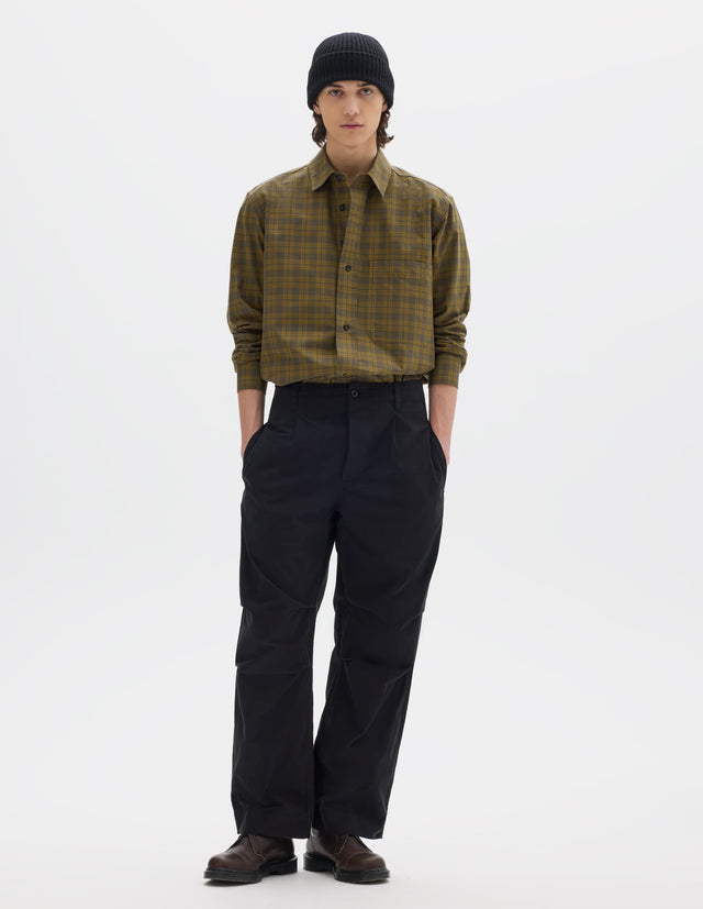 MHL. PARACHUTE TROUSERS | CRISP COTTON POPLIN | BLACK