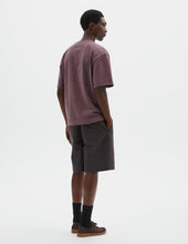Mhl Overdye Stripe T Shirt Lightweight Dry Jersey Berry Mahogany