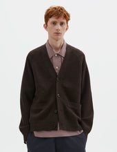 MHL. FLATLOCK CARDIGAN | PURE WOOL | EARTH