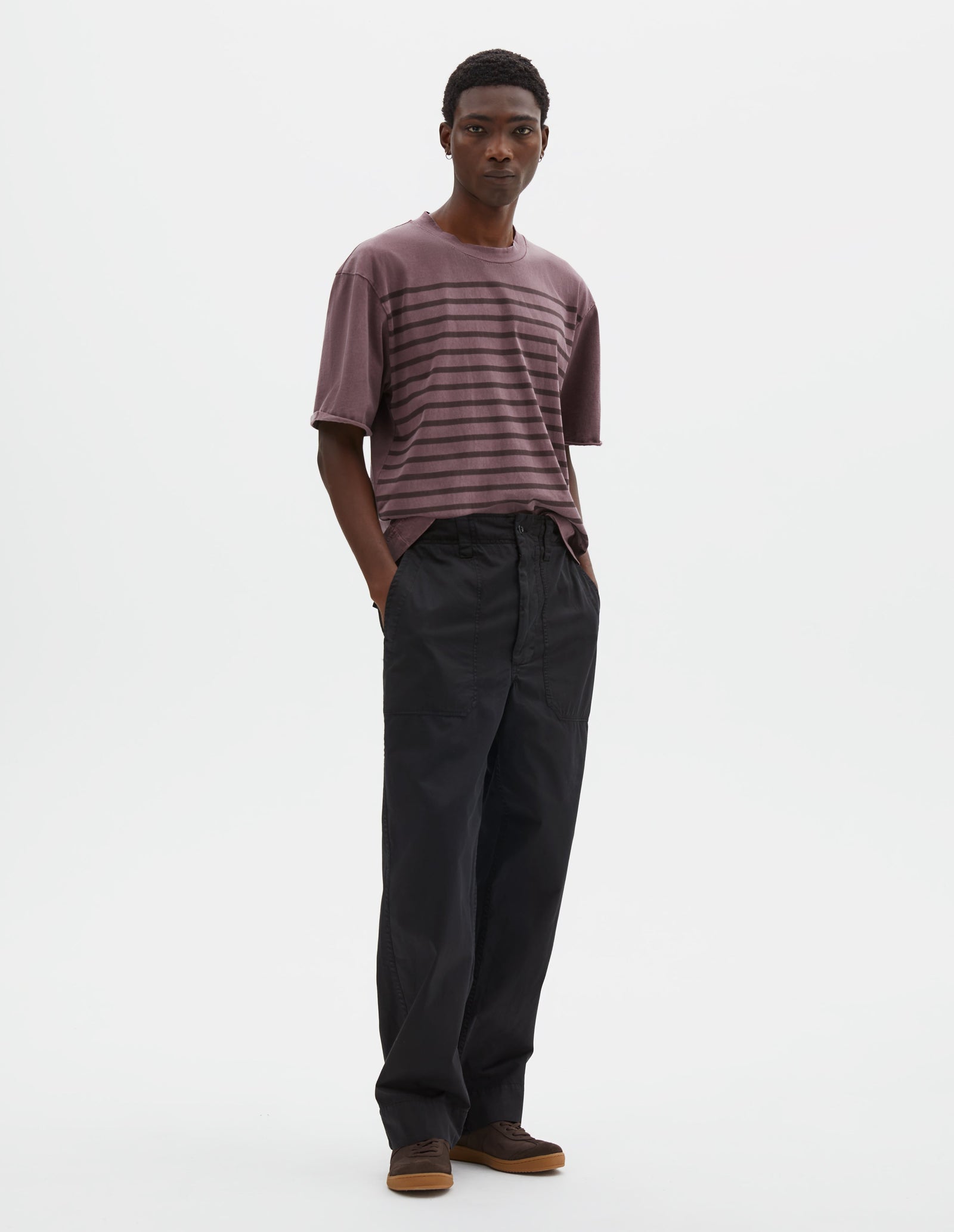 Mhl Patch Pocket Utility Trousers Matte Cotton Twill