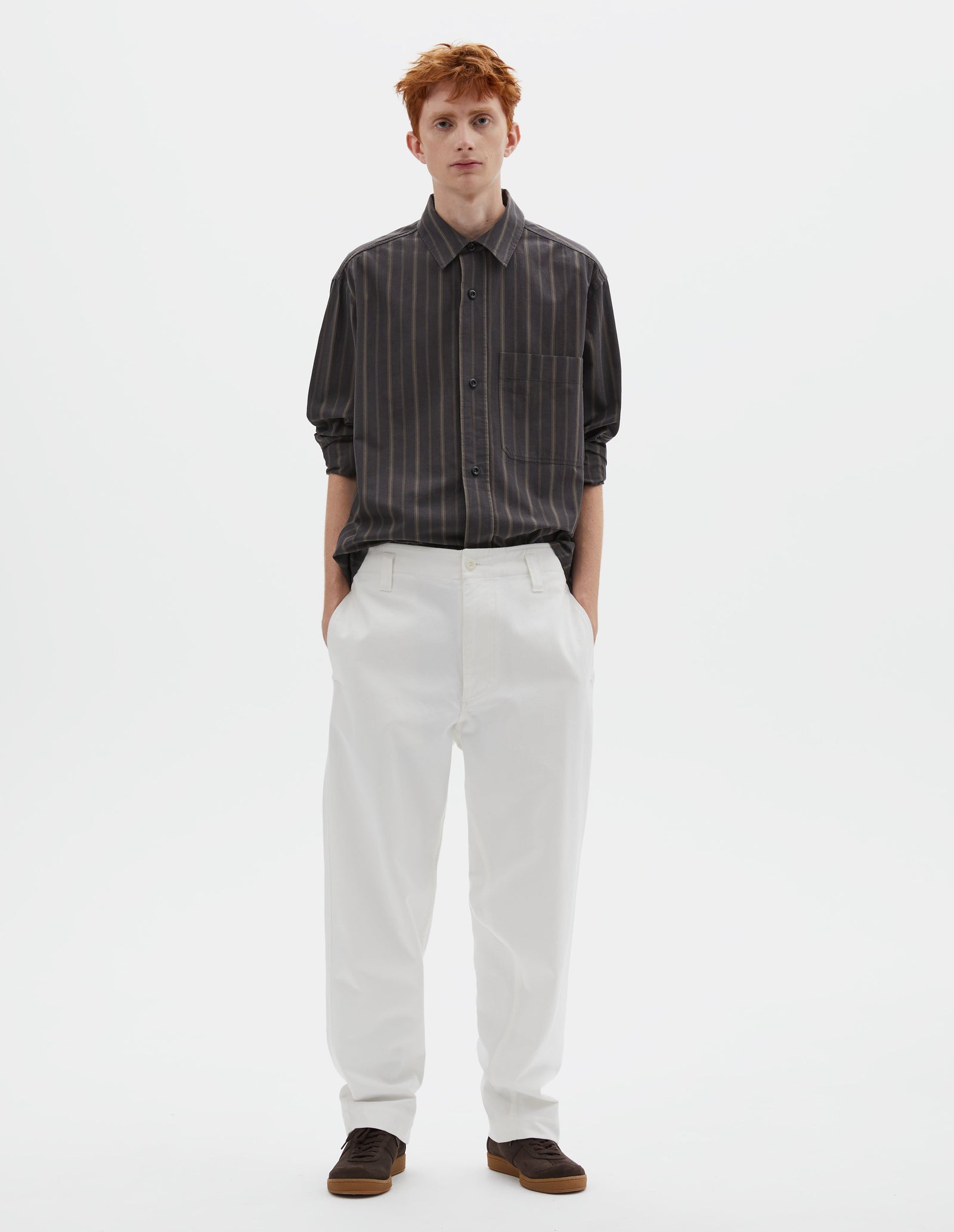 Mhl Naval Trousers Soft Cotton Drill Off White