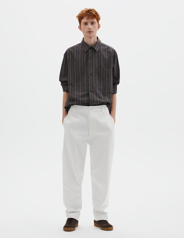 MHL. NAVAL TROUSERS | SOFT COTTON DRILL | OFF WHITE