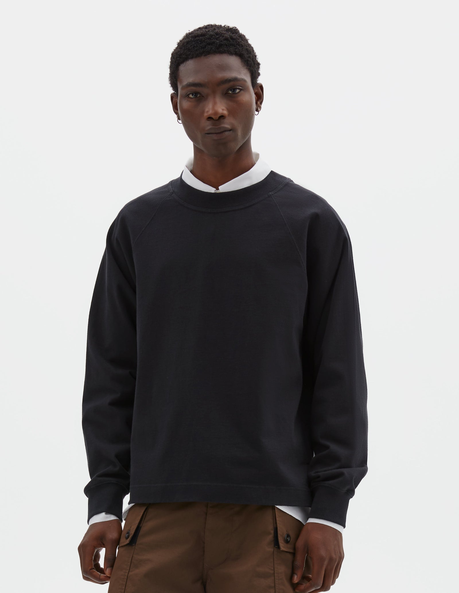 Mhl Mock Neck T Shirt Dry Cotton Jersey