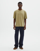 Mhl Simple T Shirt Organic Cotton Linen Jersey Pale Green