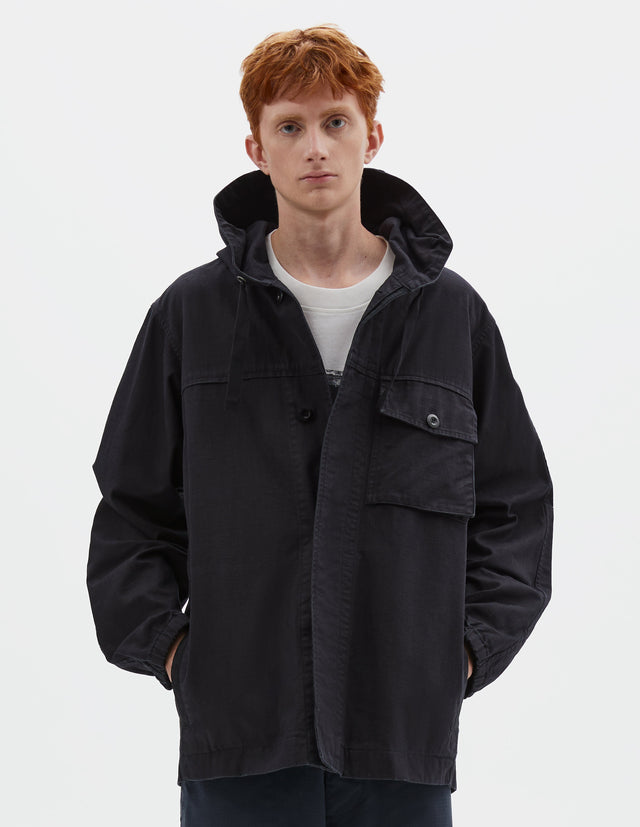 MHL. HOODED JACKET | INDIGO TWILL | INDIGO