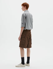 Mhl Cargo Pocket Shorts Cotton Nylon Poplin Earth