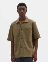 MHL. S/S PJ SHIRT | DRY COTTON END ON END | MOSS