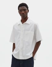 MHL. S/S PJ SHIRT | COTTON LINEN POPLIN | CHALK