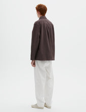 Mhl Long Sleeve Half Zip Pull On Shirt Cotton Canvas Shirting Earth