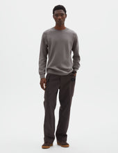 Mhl Wide Neck Sweatshirt Fine Merino Wool Concrete