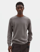 MHL. WIDE NECK SWEATSHIRT | FINE MERINO WOOL | CONCRETE