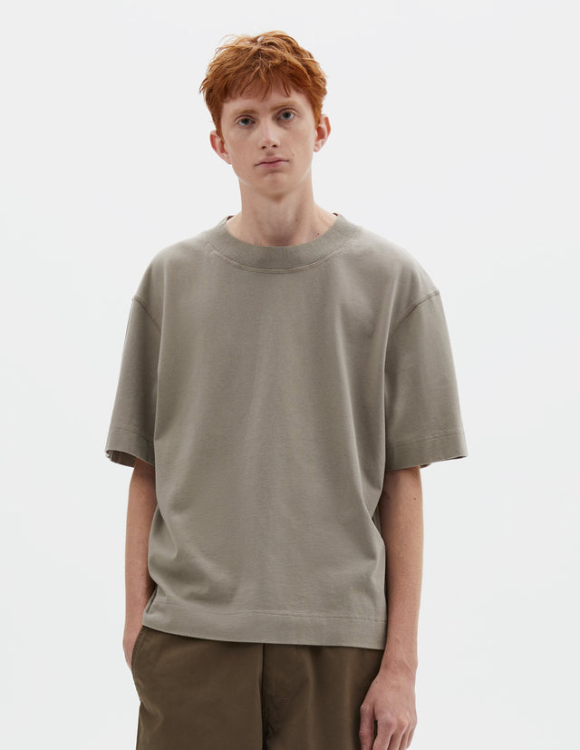 MHL. FLATLOCK CREW | MATTE JERSEY | TAUPE