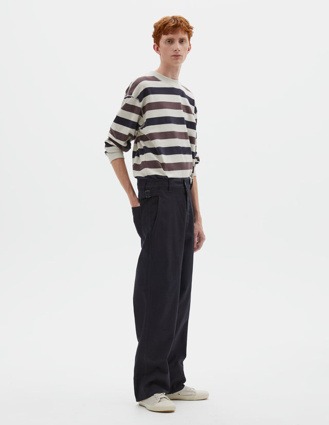 MHL. WAIST TAB TROUSERS | INDIGO TWILL | INDIGO